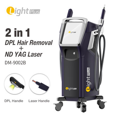 comprare 2 in 1 OPT SHR IPL Yag Laser Rimozione del pigmento Ringiovanimento della pelle Rimozione dei capelli Macchina di bellezza fabbricazione online