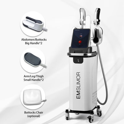Macchina per la riduzione della cellulite Emslim per la scultura del corpo RF, stimolatore muscolare Ems non invasivo con 4 maniglie, costruisce muscoli, dimagrimento e riduzione del grasso